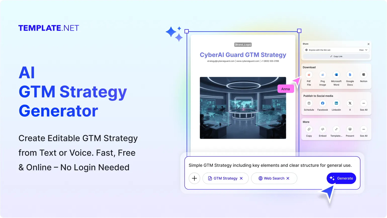 Free AI Go to Market Strategy Generator, Create GTM Strategy Documents Online